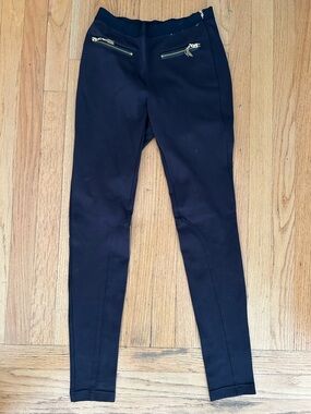 Juicy Couture Black Women’s Zip-Pocket Ponte Leggings